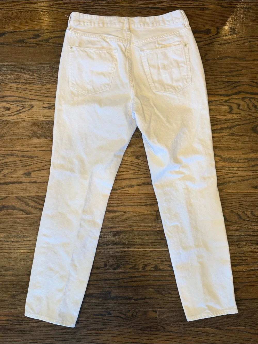 J. Crew White Distressed Skinny Jeans
